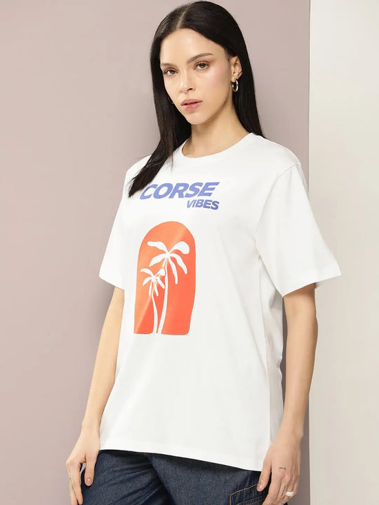 Dillinger Off White Graphic Oversized T-Shirt-WMNCR431HWHT-XS