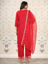 Avanshee Women's Latest Solid Embroidred Silk Blend Kurta, Pant With Dupatta Set-ES-7527