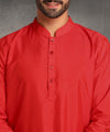 Hangup Men Standard Solid Men's Indian Wear-Red_8_4027_Lkurta