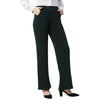 Smarty Pants Women's Cotton Lycra Bell Bottom Bottle Green Formal Trouser