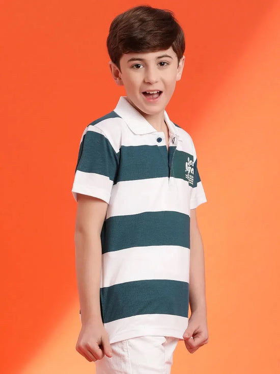 Lil Tomatoes Boys Cotton Polo T-shirt-GBT-S24-1406_TEAL_30