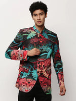 Men Multi Printed Casual Blazers-SOBLZ-083-7-Multi