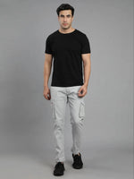 Solid Cargo Pants with 6 pockets-Grey-HC3012-30