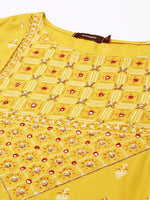 Women's Mustard Printed Kurta Set-BCSK-1478-Mustard