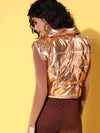 Women Solid Standard Copper Jacket