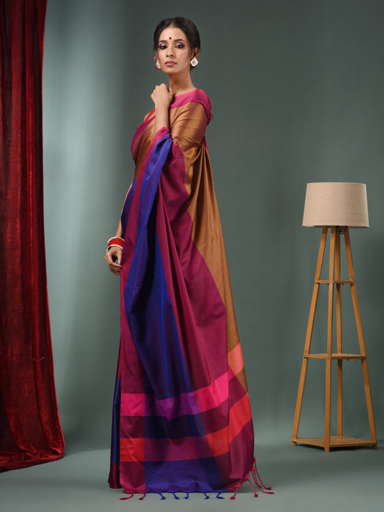 Multicolour Blended Silk Handwoven Soft Saree-MA50BSL01530144