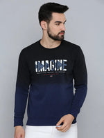 Men Black Colourblock Sweatshirt-ODS-6044-Black