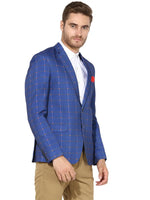 Hangup Men Standard Checkered Men Formalwear-D5CheckBlazer