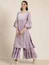 Women Lavender Solid Kurta Set-RF-1709-Lavender