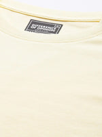 Difference Of Opinion Men's Off White Plain T-Shirt