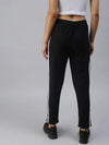 Women's Black Solid Track Pants-GF-12-Black