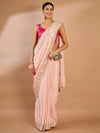 Saree Mall Women's Crepe Pink Embellished Designer Saree With Blouse Piece-SRENIK1555A