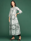 Women's Silver Tie Dye Anarkali Kurta-SKC-824-Silver