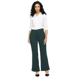 Smarty Pants Women's Cotton Lycra Bell Bottom Bottle Green Color Formal Trouser-SMPT-906B-S