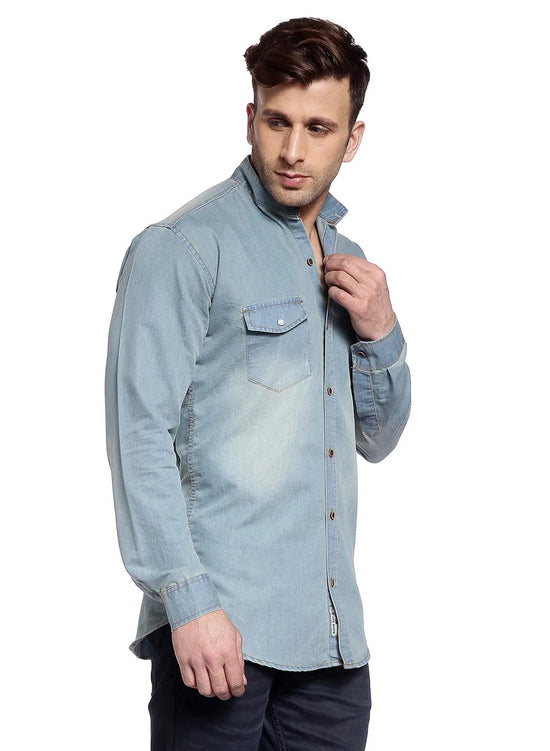 Hangup Men Slim Solid Shirts-BenIceDenim