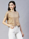 Rigo Cap Sleeves Poly Corduroy Crop Top-WTOP358-1399-L