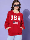 Dillinger Red Oversized Sweatshirt