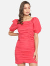 Pink Ruching Dress