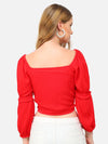 Red Ruching Top