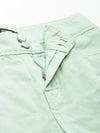 Women Green Solid Denim Shorts-LT-S-10405-Green