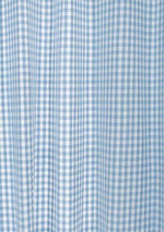 Gingham Woven 100% cotton geometric curtain for living room - Room darkening - Powder Blue - Pack of 1-230822166