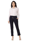 Smarty Pants Women's Cotton Lycra Straight Fit Blue Color Formal Trouser