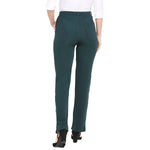 Smarty Pants Women's Cotton Lycra Straight Leg Bottle Green Color Formal Trouser