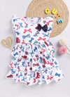 Mimino Indi Baby Girls Midi/Knee Length Casual Dress (Multicolor, Short Sleeve)-IGFRKMN24005_12/18