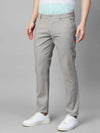 Genips Men's Grey Color Cotton Stretch Caribbean Slim Fit Self Design Trousers