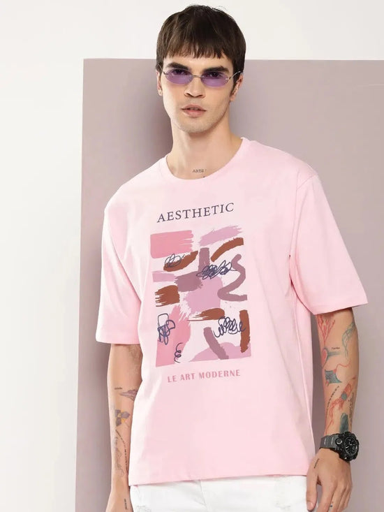 Dillinger Pink Graphic Oversized T-shirt-DLMOV288PINK-S