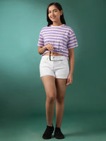 Lil Tomatoes Girls Cotton Crop Top-GGT-S24-1472_PURPLE_28