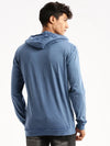 Men Blue Hooded Solid Pullover-MSK-S-1866-Blue