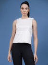 Rigo Solid Sleeveless Round Neck Slim Fit Women Active Wear Crop Top