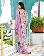 Vaasva Women Purple Tissue Gota Embroidered Suit Set With Solid Pant And Embroidered Dupatta-152VAASPURPLE