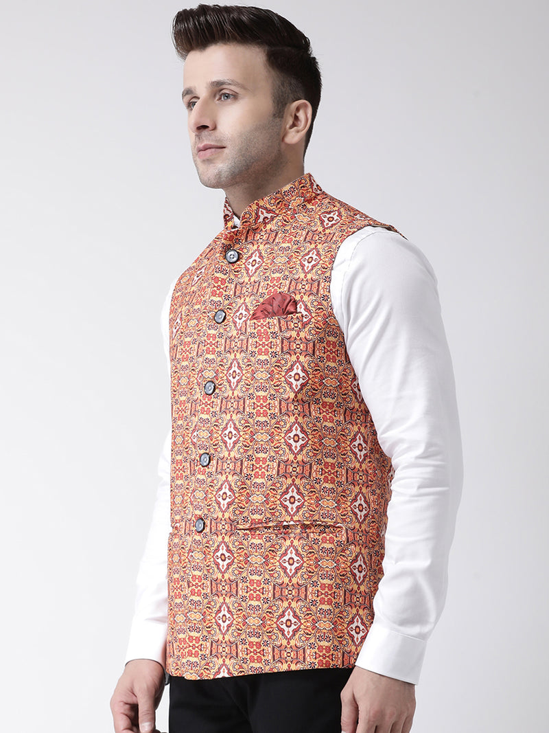 Hangup Men Standard Printed Men's Indian Wear-153A_Printed_Nehru