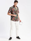 Men Spread Collar Floral Multi Casual Shirt-REVERIE-2105-Multi