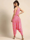 Crop top with Dhoti Pants in Pink