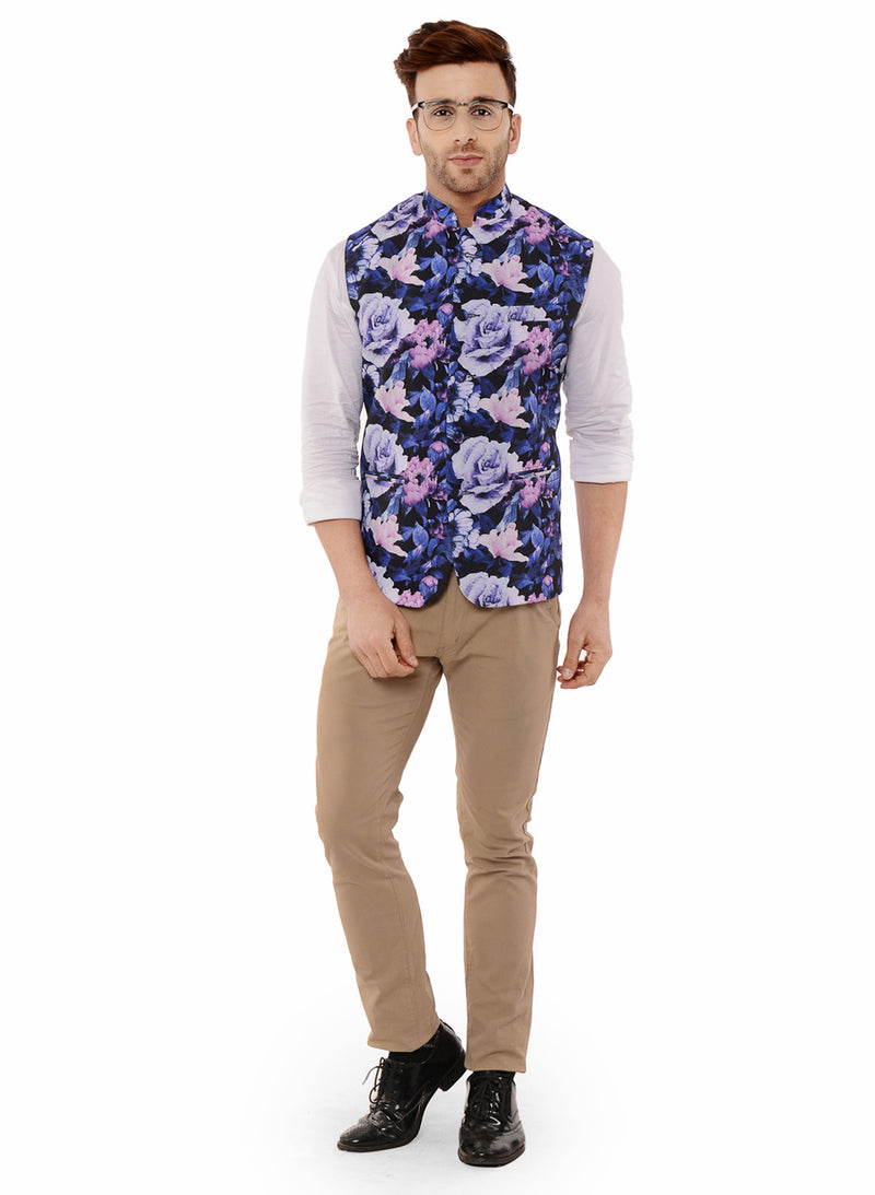 Hangup Men Standard Printed Men's Indian Wear-15APrintedNehru