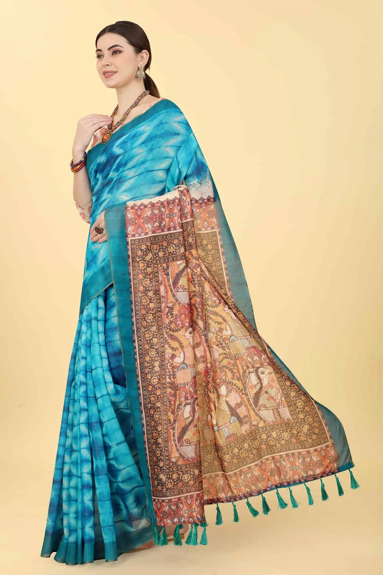 Nature-Inspired Splendor Saree-SZ-INDIGO-1417