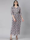 Women Multi Floral Maxi Dress-8I-7135-Multi