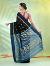 Black Cotton Saree With Ethnic Motifs-MA66BCT431080056