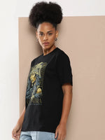 Difference of Opinion Black Graphic Oversized T-Shirt-DOWMN317BLK-XS