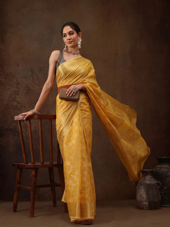 Minimalist Chic Splendor Saree-SZ-DIYA-YL-2217