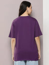 Dillinger Purple Graphic Oversized T-Shirt-WMNCR408GRL-XS