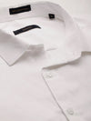 Men White Solid Shirt-RAYMONDSDOBBY-263-White