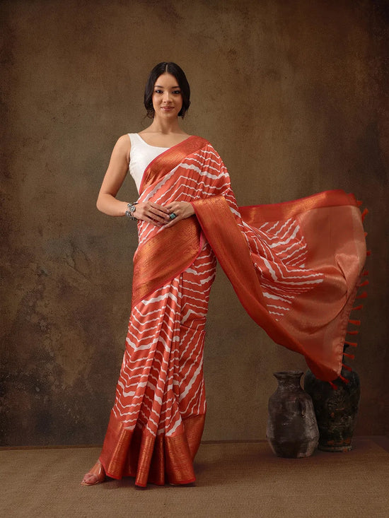 Luxurious Diva’s Glow Saree-SZ-DGSTRIP-PE-2171