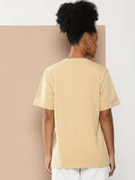 Difference of Opinion Beige Graphic Oversized T-Shirt-DOWMN321BGE-XS