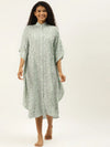 Kaftan with Pockets in Powder Blue Color