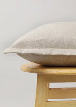 Solid Beige Linen plain cushion cover for sofa-230455090