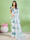 Saree Mall Women's Chiffon White Printed Designer Saree With Blouse Piece-STARCFN31802B